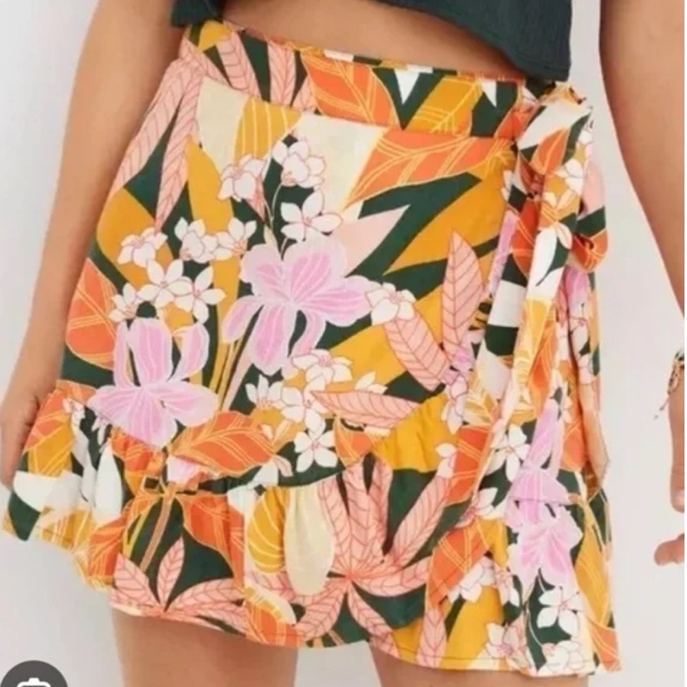 Aerie Floral Wrap Skirt - Size S